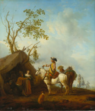 Horsemen before a Camp Follower's Tent, 18th century - 19th century. Creator: Unknown.