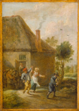 Peasants Dancing in Front of an Inn, c1642-1643. Creator: David Teniers II.