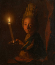 Girl with Burning Candle, c1699-1706. Creator: Godfried Schalcken.