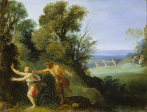 Pan and Syrinx, 1610-1620. Creator: Follower of Adam Elsheimer.