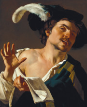 Young Man Singing, 1622. Creator: Dirck van Baburen.