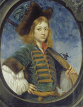 Portrait of a Boy Dressed as a Hunter, 1665. Creator: Monogrammist AVD or ADV possibly Ary de Vois (?).