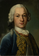 Portrait of Hieronymus Georg von Holzhausen (1726-1755), c1745-1755.  Creator: German (Hessian?) Master around 1750.