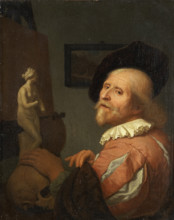Portrait of an Artist in His Studio, c1670-1675. Creator: Godfried Schalcken.