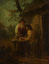 Peasants in front of a Hut, c1790. Creator: George Morland.