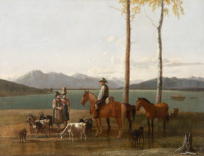 Morning at the Tegernsee, 1827. Creator: Wilhelm von Kobell.