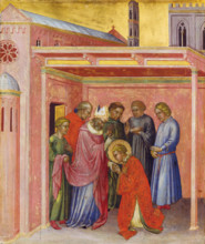 Departure from Bishop Julian, c1390. Creator: Martino di Bartolomeo di Biagio.