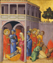 Return of the Saint and Burning of the Changeling, c1390. Creator: Martino di Bartolomeo di Biagio.