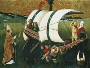 Scene from the Legend of a Bishop Saint, c1480. Creator: Unknown.