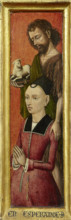 Portrait of Johanna de Keysere with John the Baptist, 1485-1490. Creators: Bruges (?) Master, Hugo van der Goes.