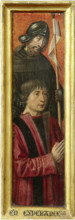 Portrait of Willem van Overbeke with Saint William, c1485-1490. Creators: Bruges (?) Master, Hugo van der Goes.