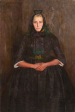 Hessian peasant girl, 1897. Creator: Carl Ludwig Noah Bantzer.