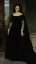 Portrait of the Actress Fanny Janauschek, 1861. Creator: Arnold Bocklin.