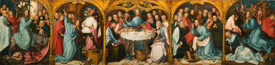 Predella of the High Altarpiece of the Dominican Church in Frankfurt, 1501. Creators: Hans Holbein the Elder, Jesus Christ.