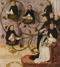 Lineage of the Dominican Order, 1501. Creators: Hans Holbein the Elder, Jesus Christ.