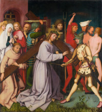 Bearing of the Cross, (Entombment Destroyed), 1501. Creators: Hans Holbein the Elder, Jesus Christ.