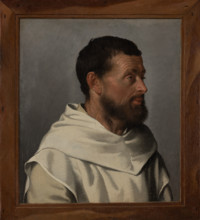 Portrait of a Lay Brother with a Fictive Frame, c1555-1560. Creator: Giovanni Battista Moroni.