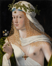Idealised Portrait of a Young Woman as Flora, c1520. Creator: Bartolommeo Veneto.