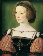 Portrait of Beatrix Pacheco, Countess of Montbel and Entremonts, c1550. Creator: François Clouet circle.