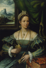 Portrait of a Lady, c1530-1540. Creator: Girolamo da Carpi?.