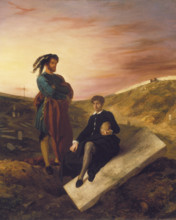 Hamlet and Horatio at the Cemetery, 1835. Creator: Eugene Delacroix.
