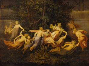 Fairy Dance in the Alder Grove, 1844. Creator: Moritz von Schwind.