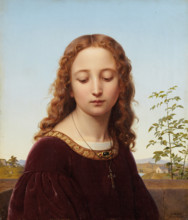 Portrait of a Young Woman, 1835. Creator: Ernst Deger.