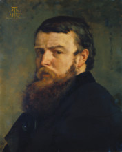 Self-Portrait from Munich, 1873. Creator: Hans Thoma.