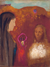 Christ and the Samaritan Woman (The White Flower Bouquet), c1895. Creator: Odilon Redon.