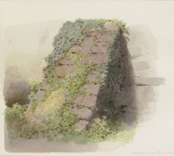 Sloping wall pier of a substructure in Kronberg, 1878. Creator: Carl Theodor Reiffenstein.