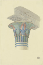Egyptian capital with architrave, 1829. Creator: Friedrich Maximilian Hessemer.