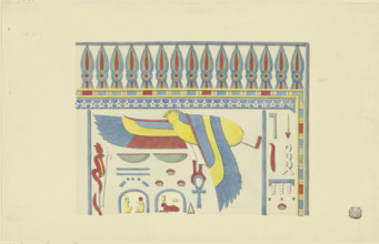 Hieroglyphs framed by a vegetal and geometric band, 1829-1830. Creator: Friedrich Maximilian Hessemer.