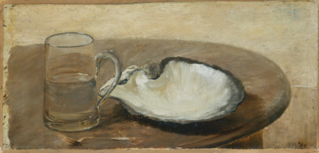 Still Life with Shell, Water Glass and Spoon, 1869. Creator: Louis Eysen.
