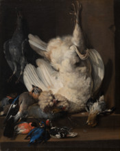 Still Life with Dead Birds, 1676. Creator: Johann Heinrich Roos.