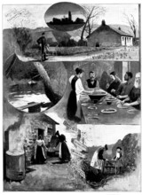 A Free Communist Colony in England: sketches at Clousden Hill Farm...Northumberland, 1898. Creator: Unknown.