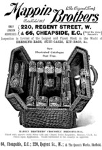 Advertisement for Mappin Brothers' cases, 1898. Creator: Unknown.