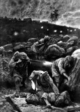 The Indian Frontier Rising: a sniping affair by the camp, 1898. Creator: Unknown.