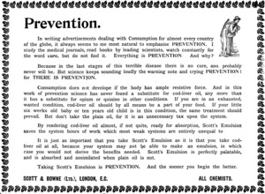 Advertisement for Scott's Emulsion, 1898. Creator: Unknown.