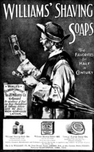 Advertisement for Williams' Shaving Soaps, 1898. Creator: Unknown.