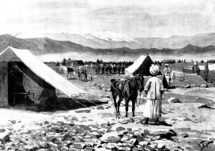 Indian Frontier Rising: the Tor Ghar Range...showing position of the Sapri (Ghuzdarra) Pass, 1898. Creator: Unknown.