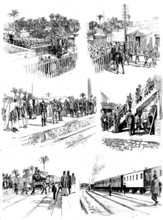 The Soudan Advance: departure of the 6th Royal Warwickshire Regiment for the front..., 1898. Creator: Carl Hentschel.