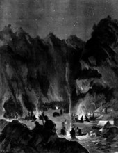 The Indian Frontier Rising: ...Expeditionary Force...Christmas Dinner in the Bazar Valley, 1898. Creator: Unknown.