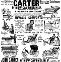 Advertisement for Carter's invalid comforts, 1898. Creator: Unknown.
