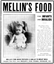 Advertisement for Mellin's Food for Infants & Invalids, 1898. Creator: Unknown.