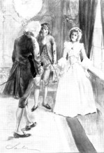 An Enemy of His Grace: My lady...was no longer clad in black, as before..., 1898. Creator: Unknown.