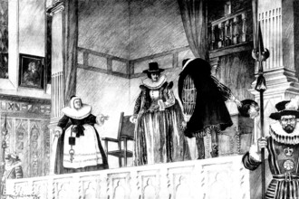 Beaumont and Fletcher's comedy, "The Coxcomb," performed by the Elizabethan Stage Society, 1898. Creator: Unknown.