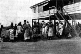 The French Aggressions in West Africa: scenes in the Royal Niger Company's Territory, 1898. Creator: Charles Forbes Harford-Battersby.