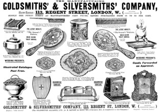 Advertisement for the Goldsmiths' & Silversmiths' Company, 1898. Creator: Unknown.