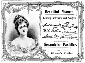 Advertisement for Géraudel's Pastilles, 1898. Creator: Unknown.