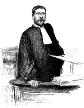 The Trial of M. Zola: M. Labori, counsel for M. Zola, 1898. Creator: Unknown.